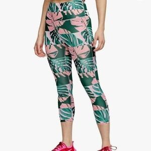 Nike Dri botanical pink tight fit crop athletic leggings size xsmall